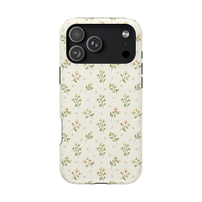 Orange Ditsy Flowers iPhone Case
