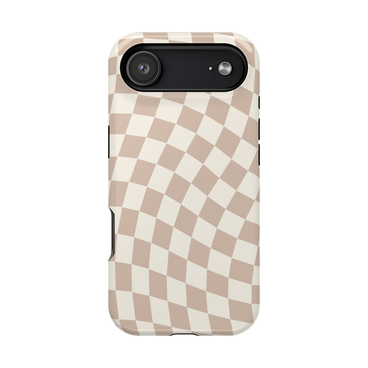 Neutral Wavy Checkered iPhone Case from Stella Cases