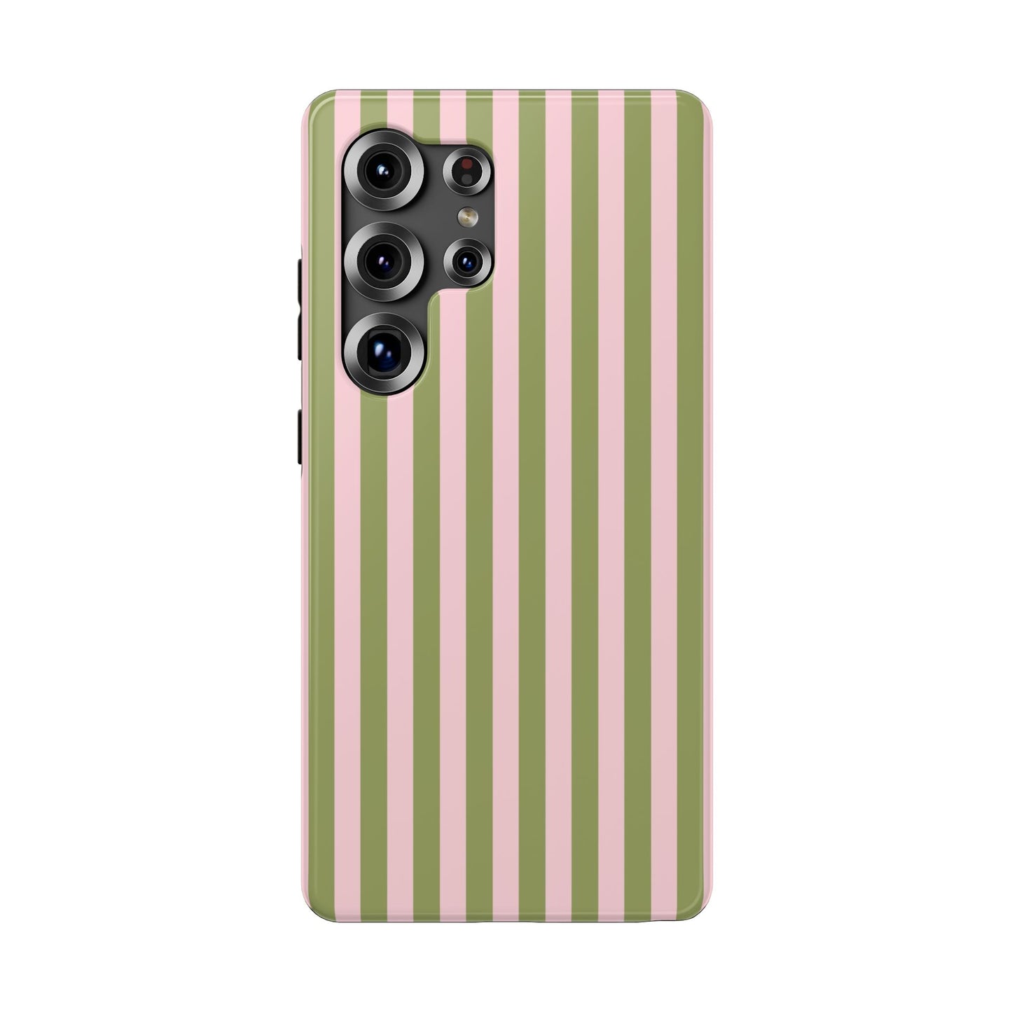 Pink Matcha Stripes Samsung Case