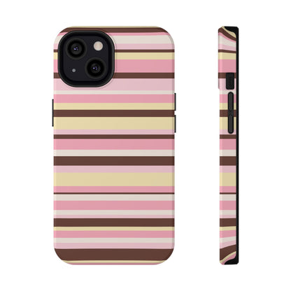 Sunday Latte Stripes iPhone Case