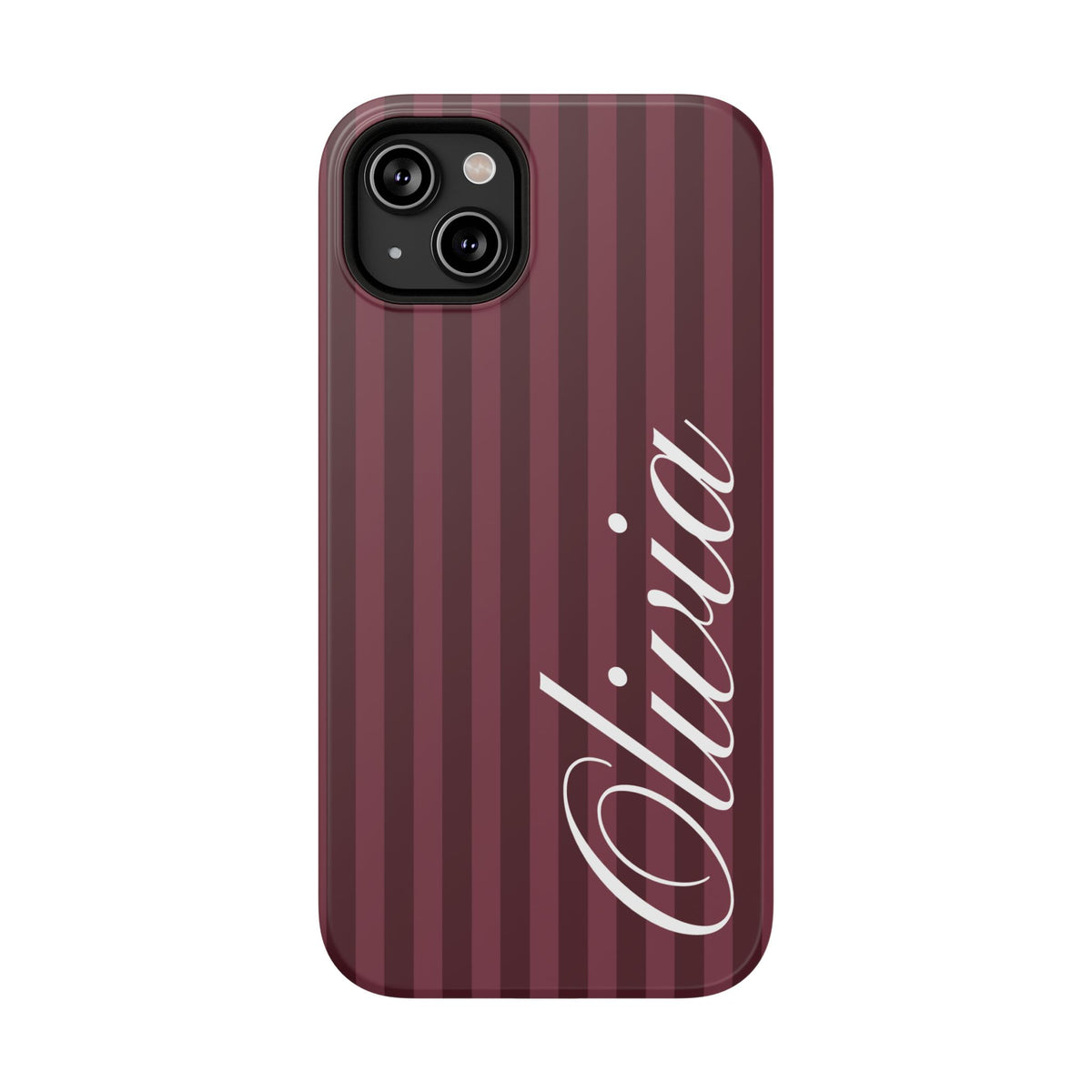 Custom Burgundy Stripes iPhone Case