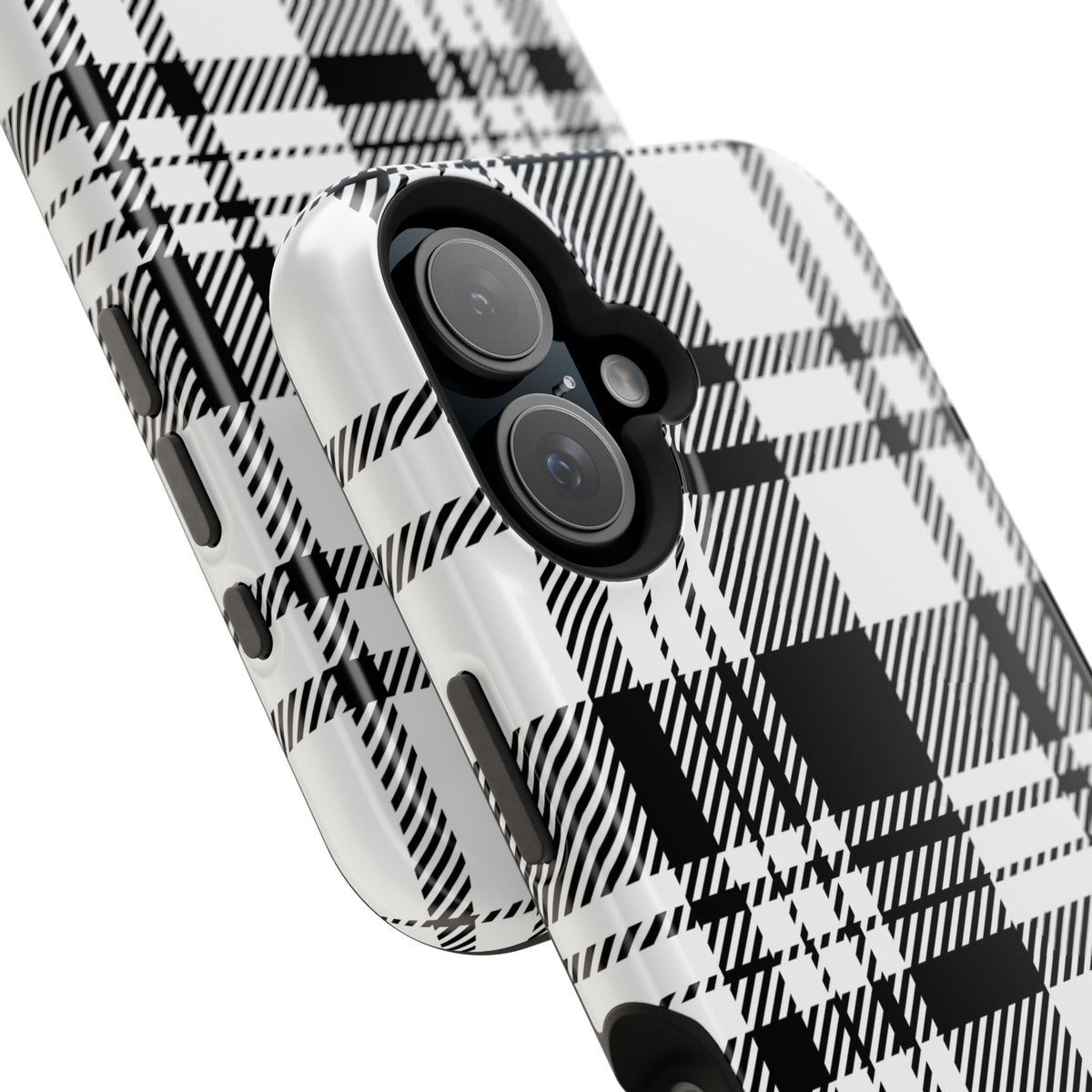 Black Plaid iPhone Case