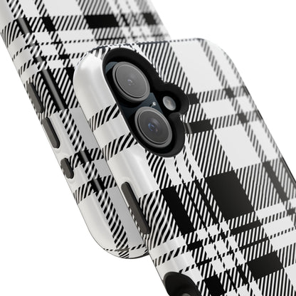 Black Plaid iPhone Case