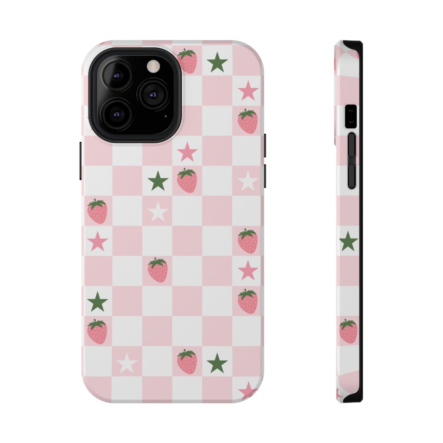 Strawberry Check iPhone Case