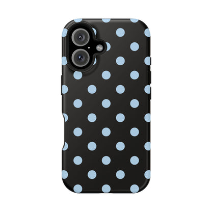 Blue Velvet Polka Dots iPhone Case