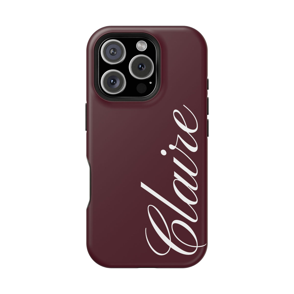 Personalized Burgundy iPhone Case