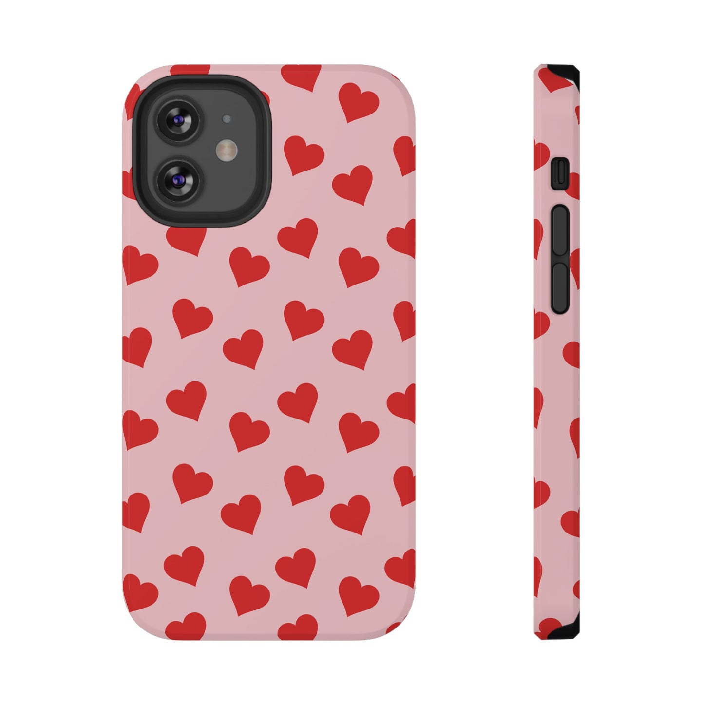 Red & Pink Heart Mania iPhone Case