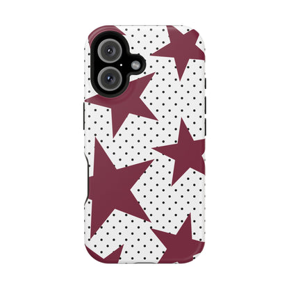 Burgundy Star iPhone Case
