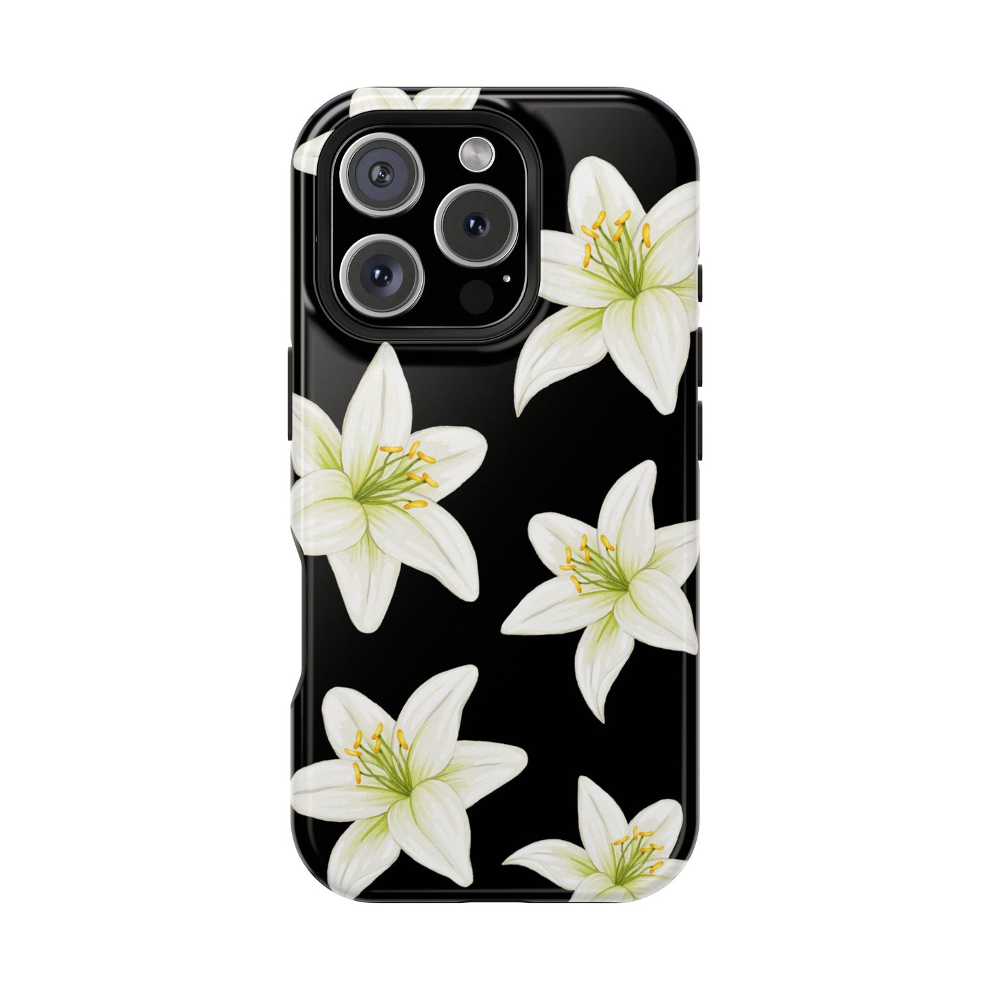 Black Tiger Lily iPhone Case
