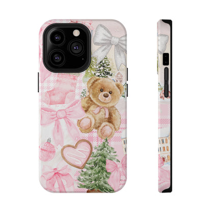 Pink Christmas Collage iPhone Case