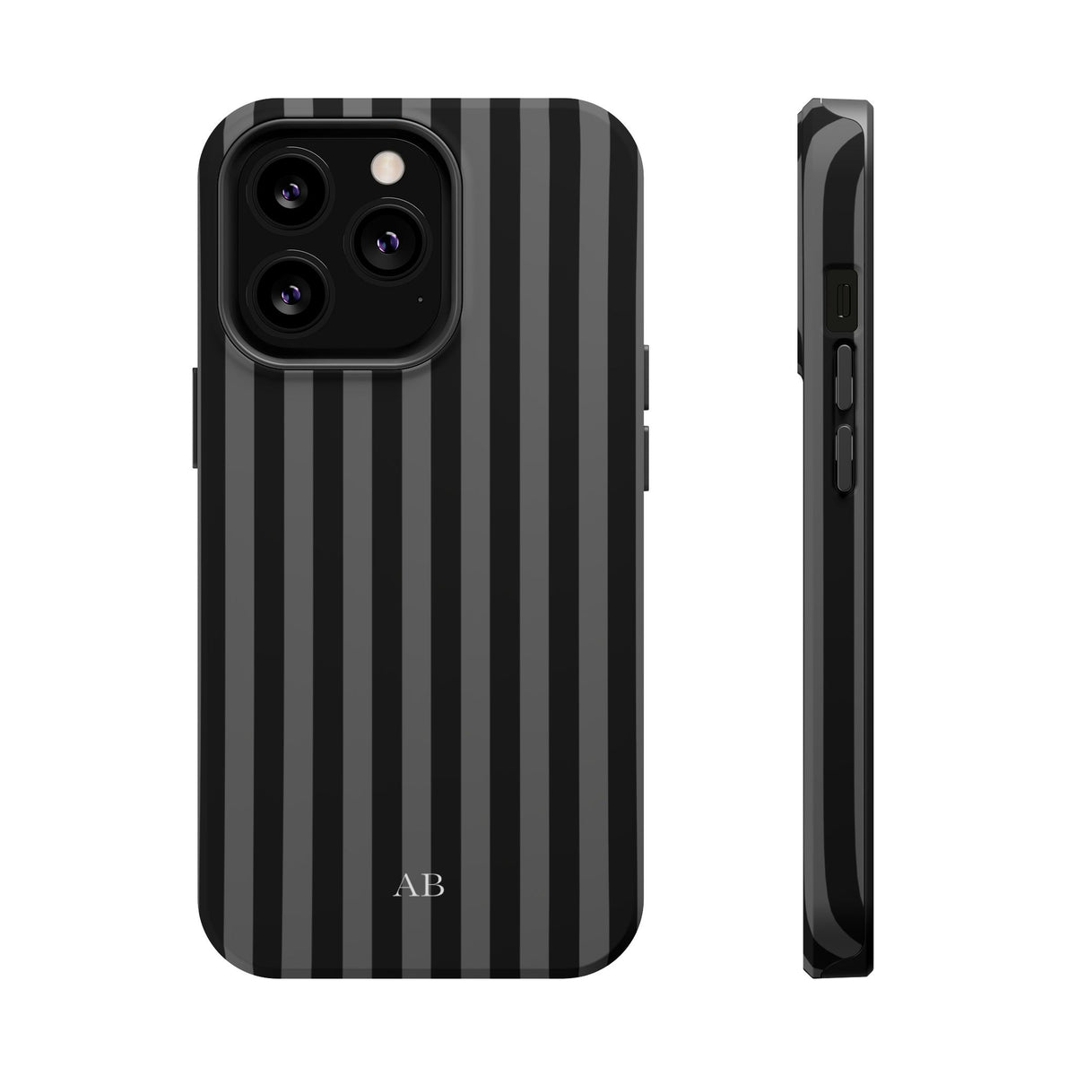 Custom Initials Twilight Stripes iPhone Case