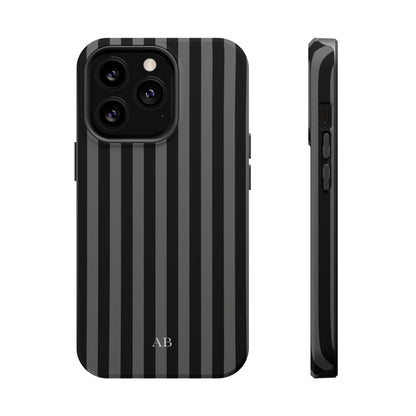 Custom Initials Twilight Stripes iPhone Case