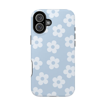 Blue Retro Flowers iPhone Case