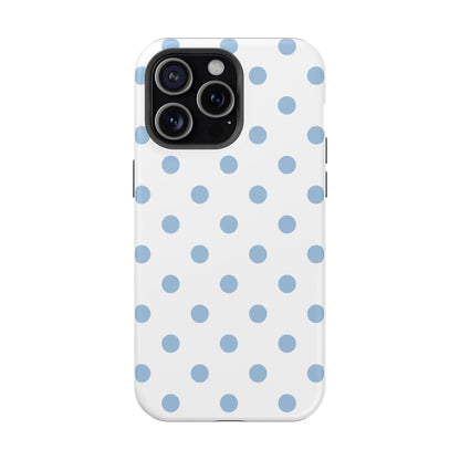 Blue Clouds Polka Dots iPhone Case