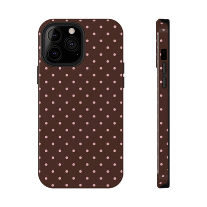 Pink Latte Mini Dots iPhone Case