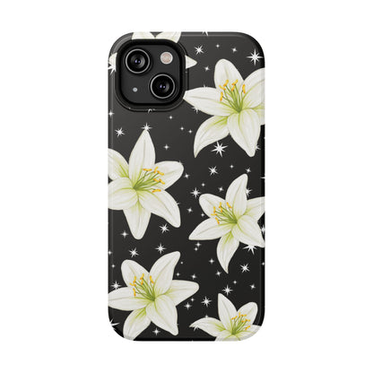 Tiger Lilies & Stars iPhone Case