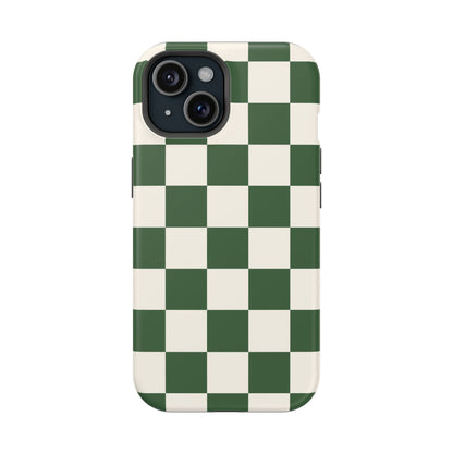 Green Checkered iPhone Case