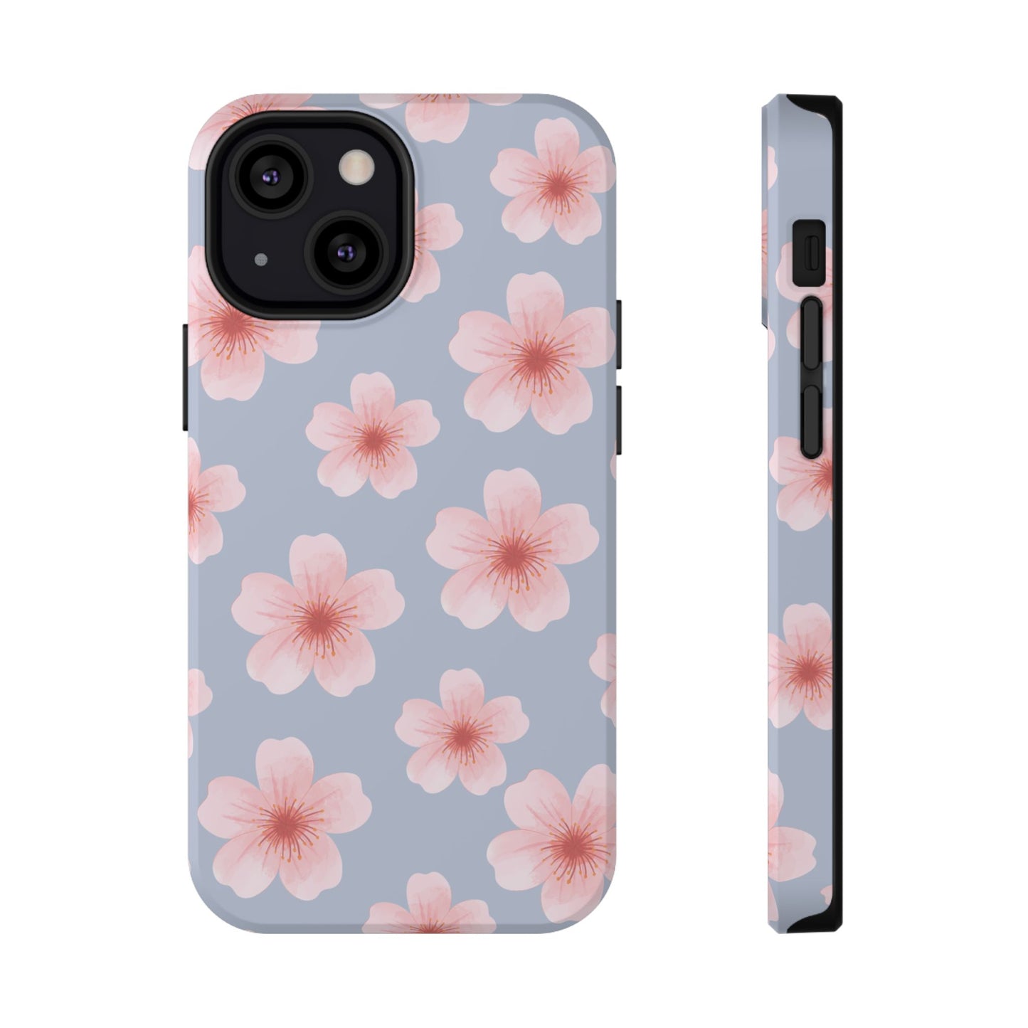 Blue Cherry Blossoms iPhone Case