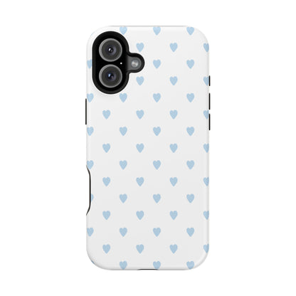 Blue Little Hearts iPhone Case