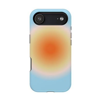 Orange & Blue Aura iPhone Case
