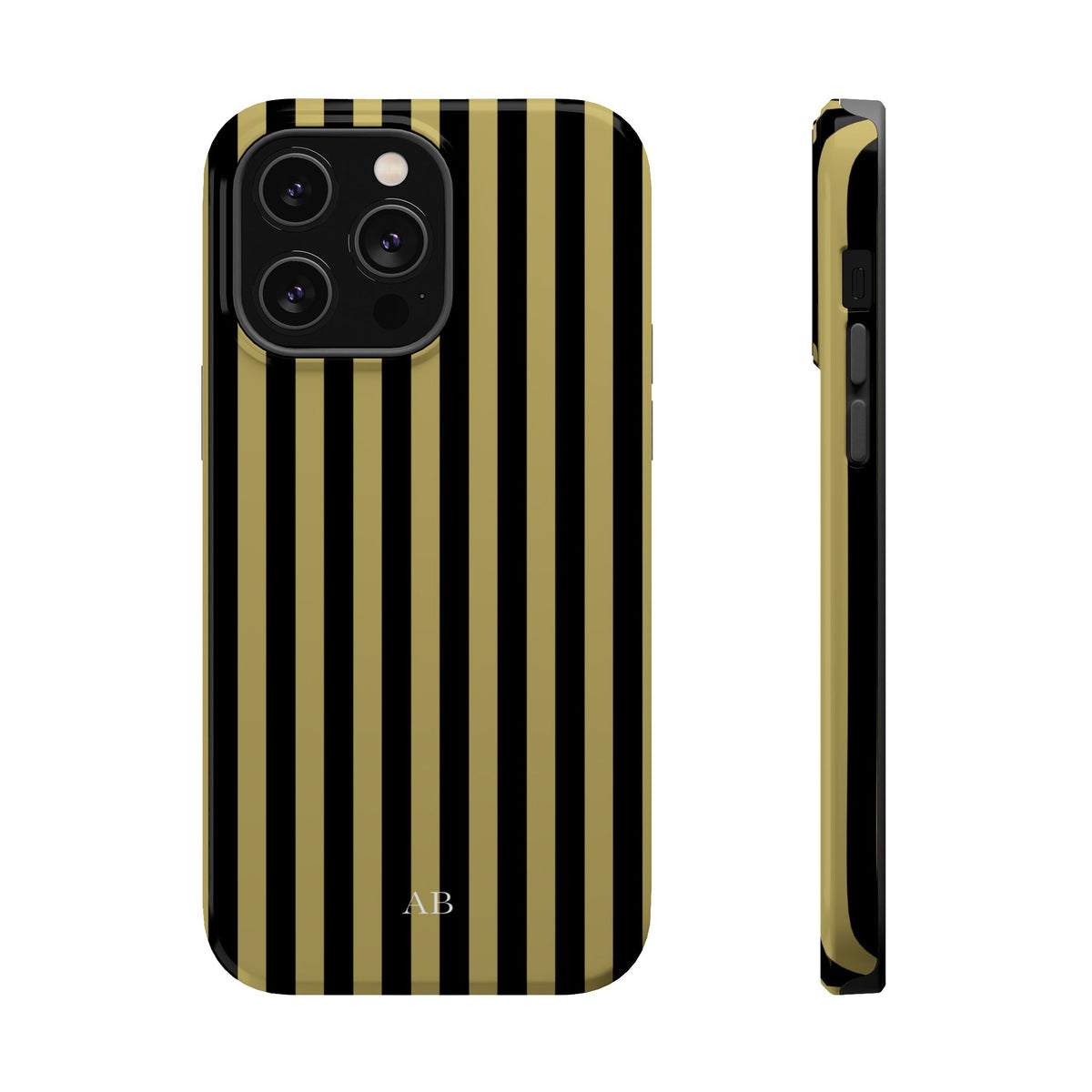 Custom Initials Wicked Stripes iPhone Case