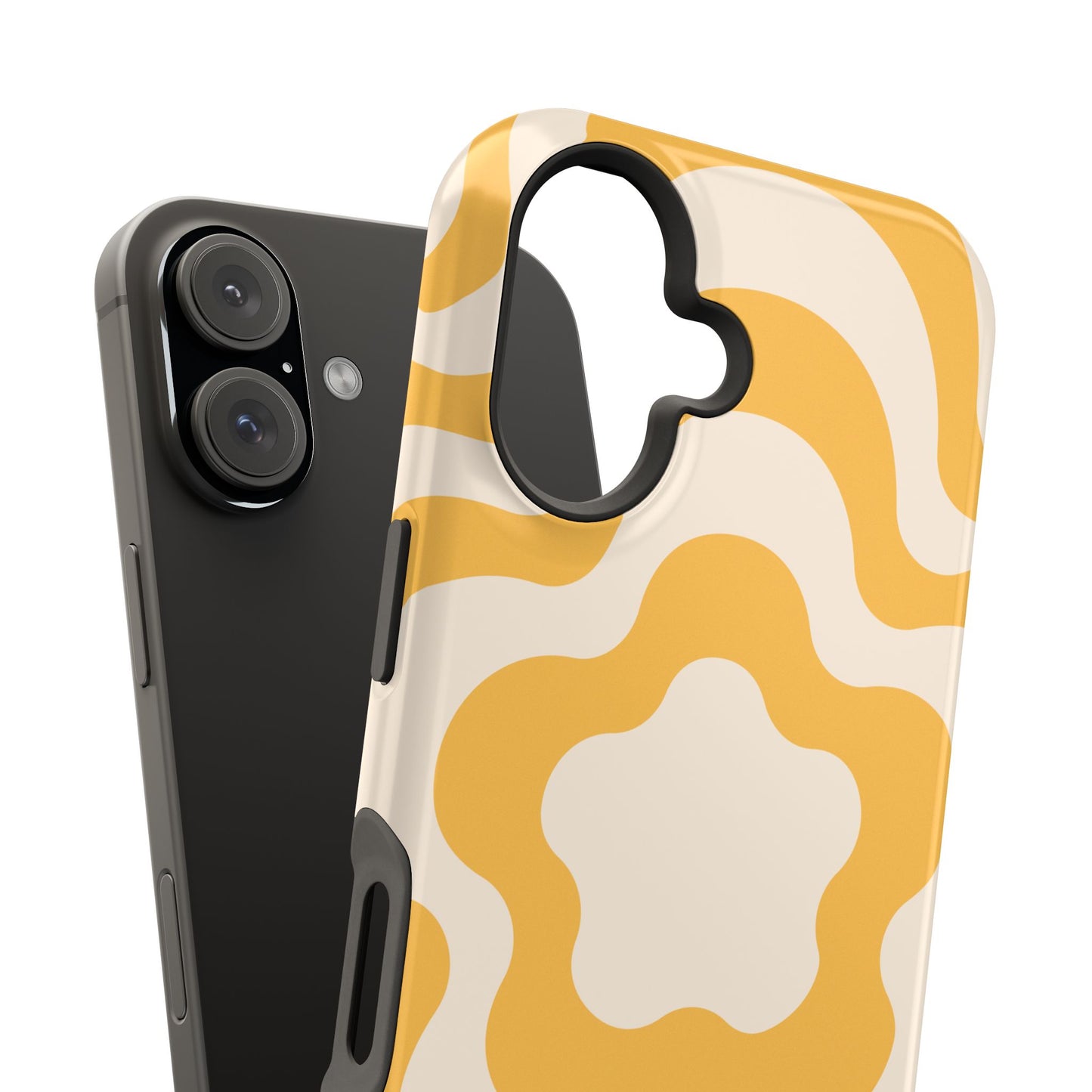 Yellow Retro Flower iPhone Case