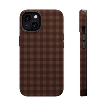 Brown Gingham iPhone Case