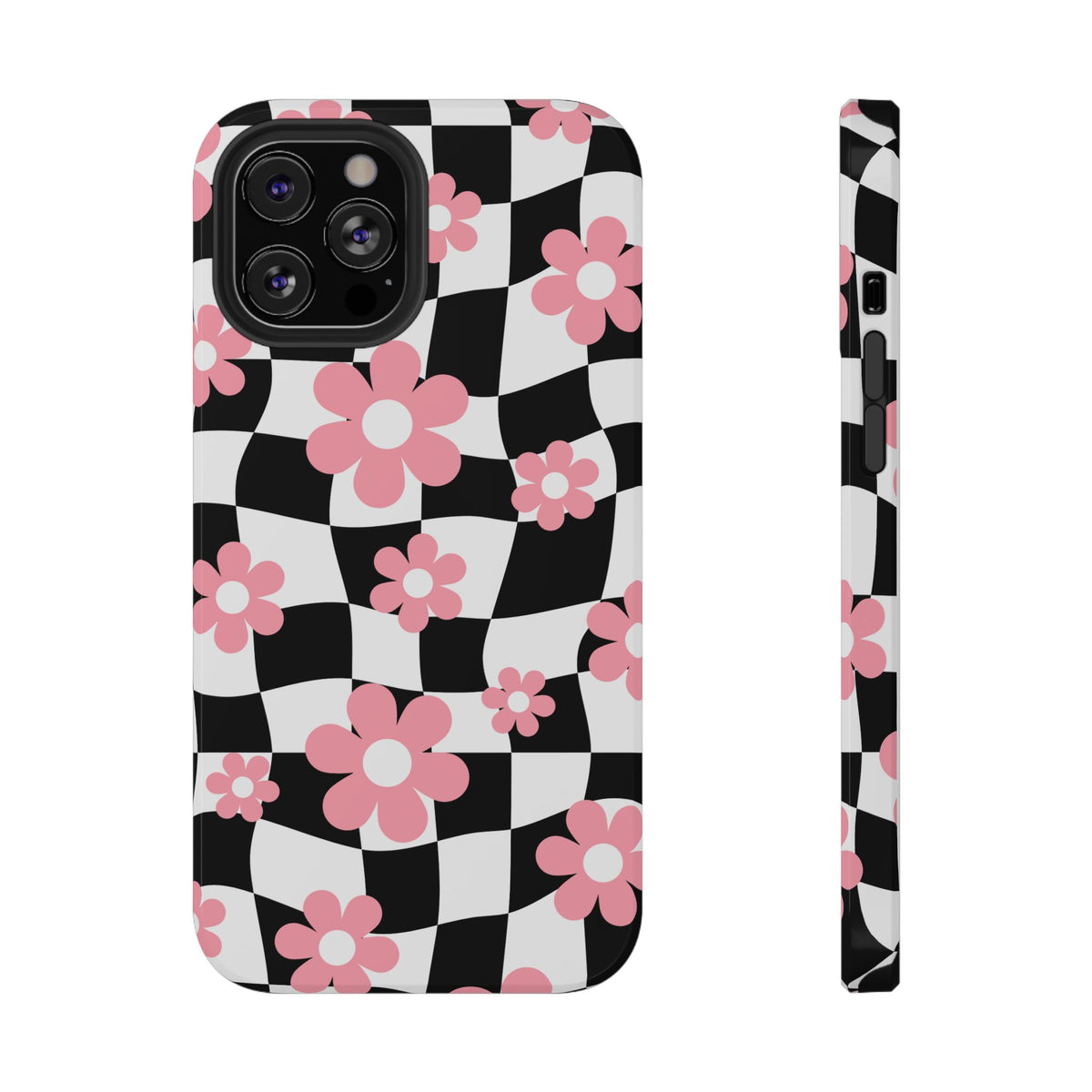 Floral Wavy Checkered iPhone Case from Stella Cases