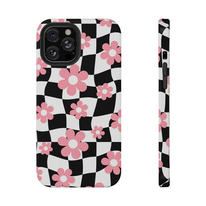 Floral Wavy Checkered iPhone Case from Stella Cases