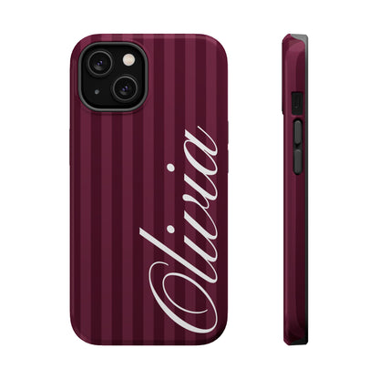 Custom Plum Stripes iPhone Case