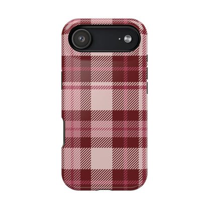 Burgundy Plaid iPhone Case