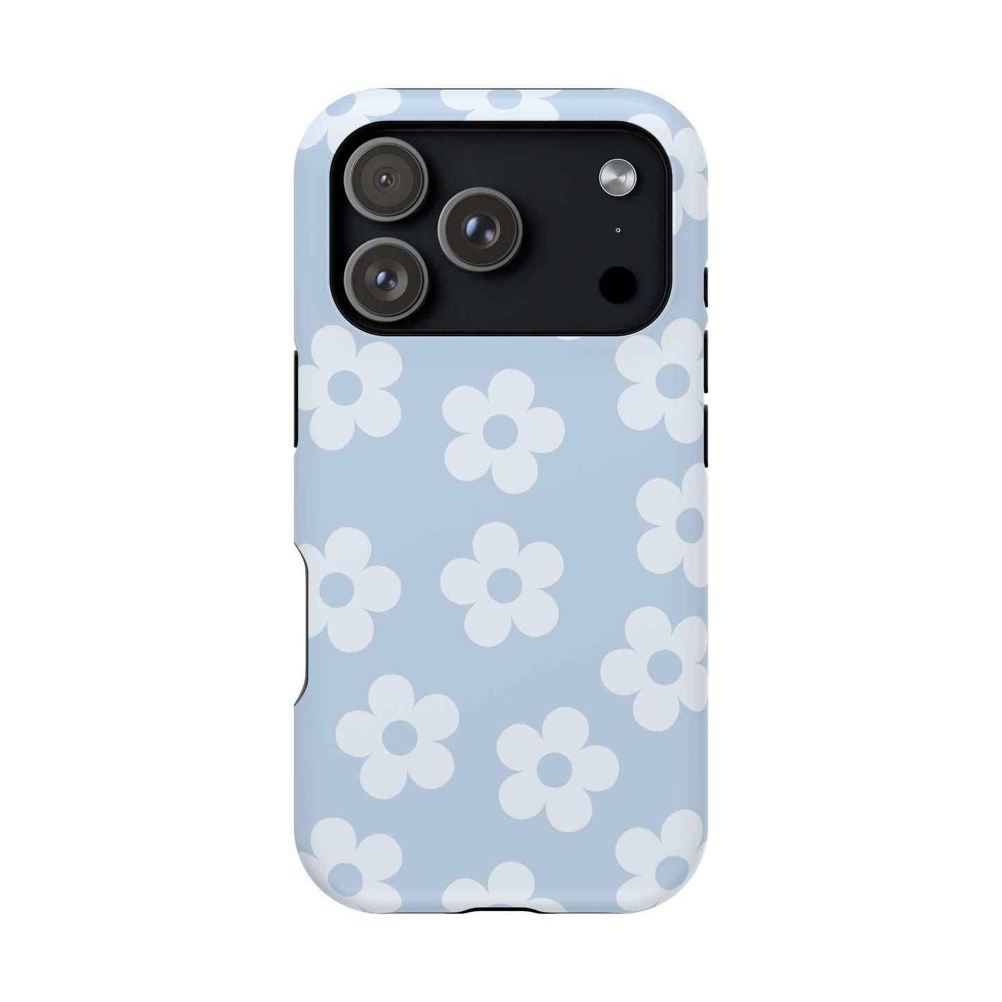 Blue Retro Flowers iPhone Case