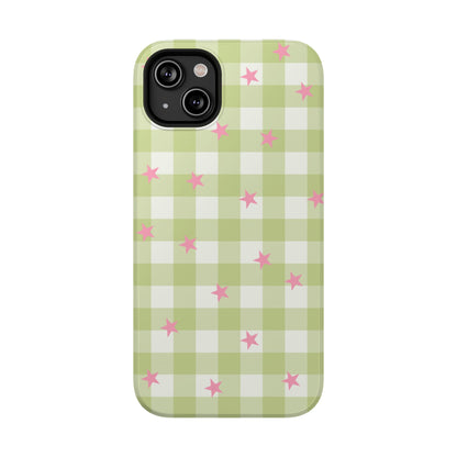 Lucky Star Gingham iPhone Case