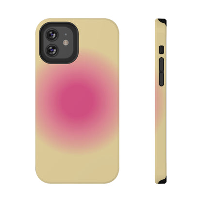 Hot Pink & Yellow Aura iPhone Case