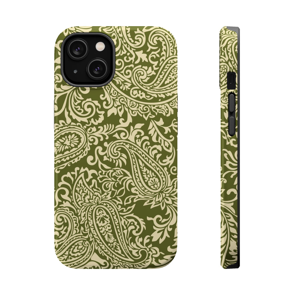 Olive Paisley iPhone Case
