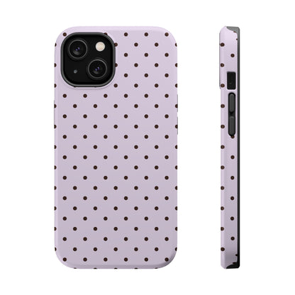 Berry Mocha Mini Dots iPhone Case