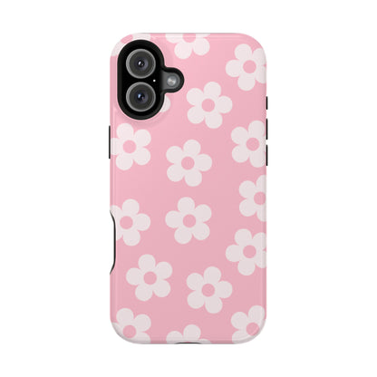Pink Retro Flowers iPhone Case