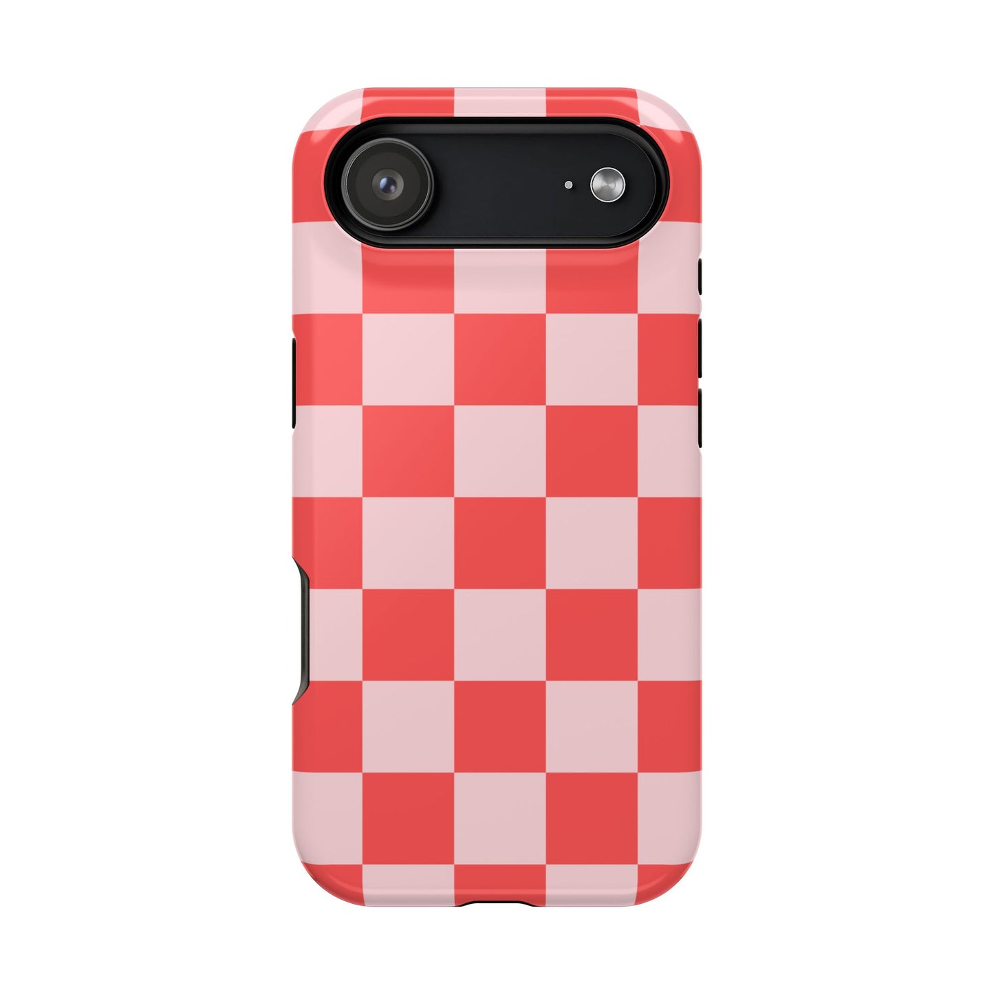 Red & Pink Checkered iPhone Case