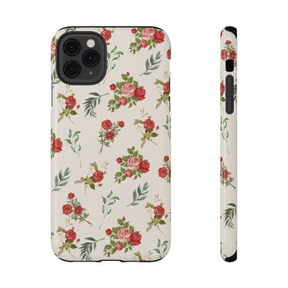 Red Vintage Roses iPhone Case