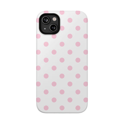 Pink Clouds Polka Dots iPhone Case