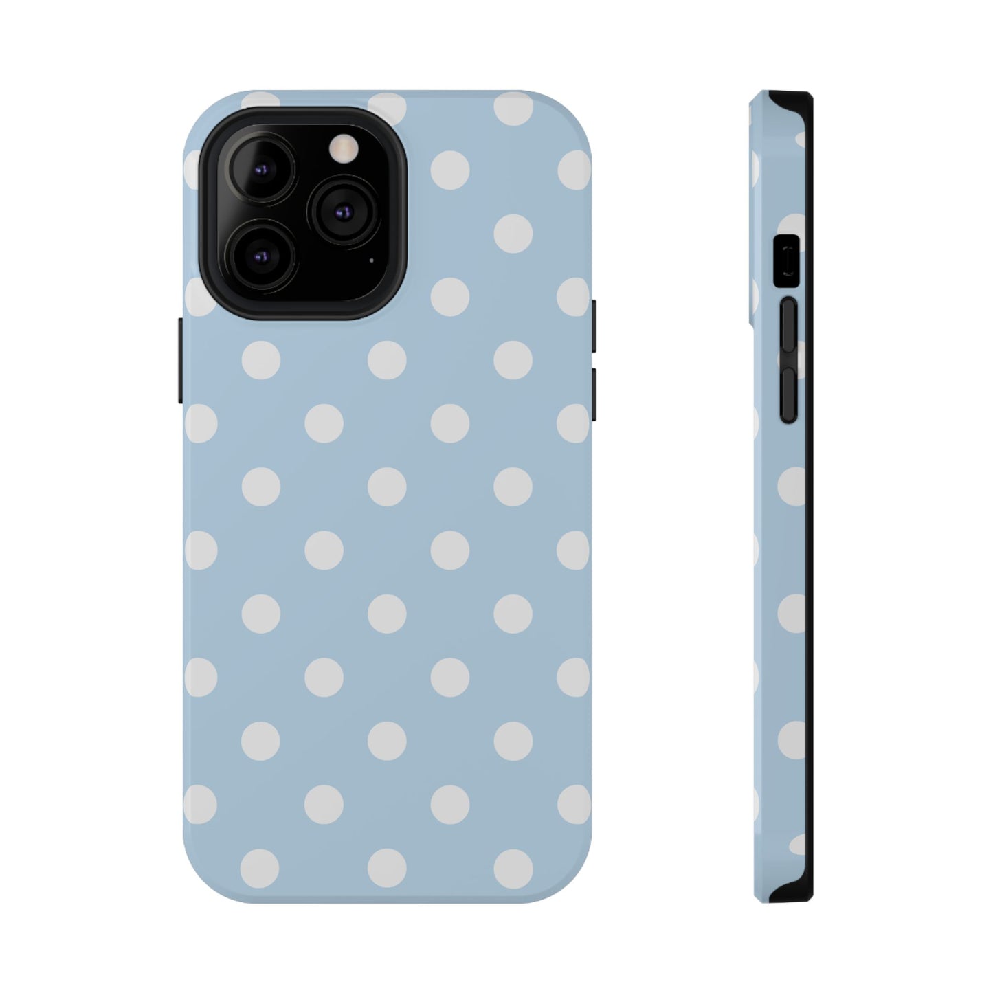 Blue Candy Polka Dots iPhone Case