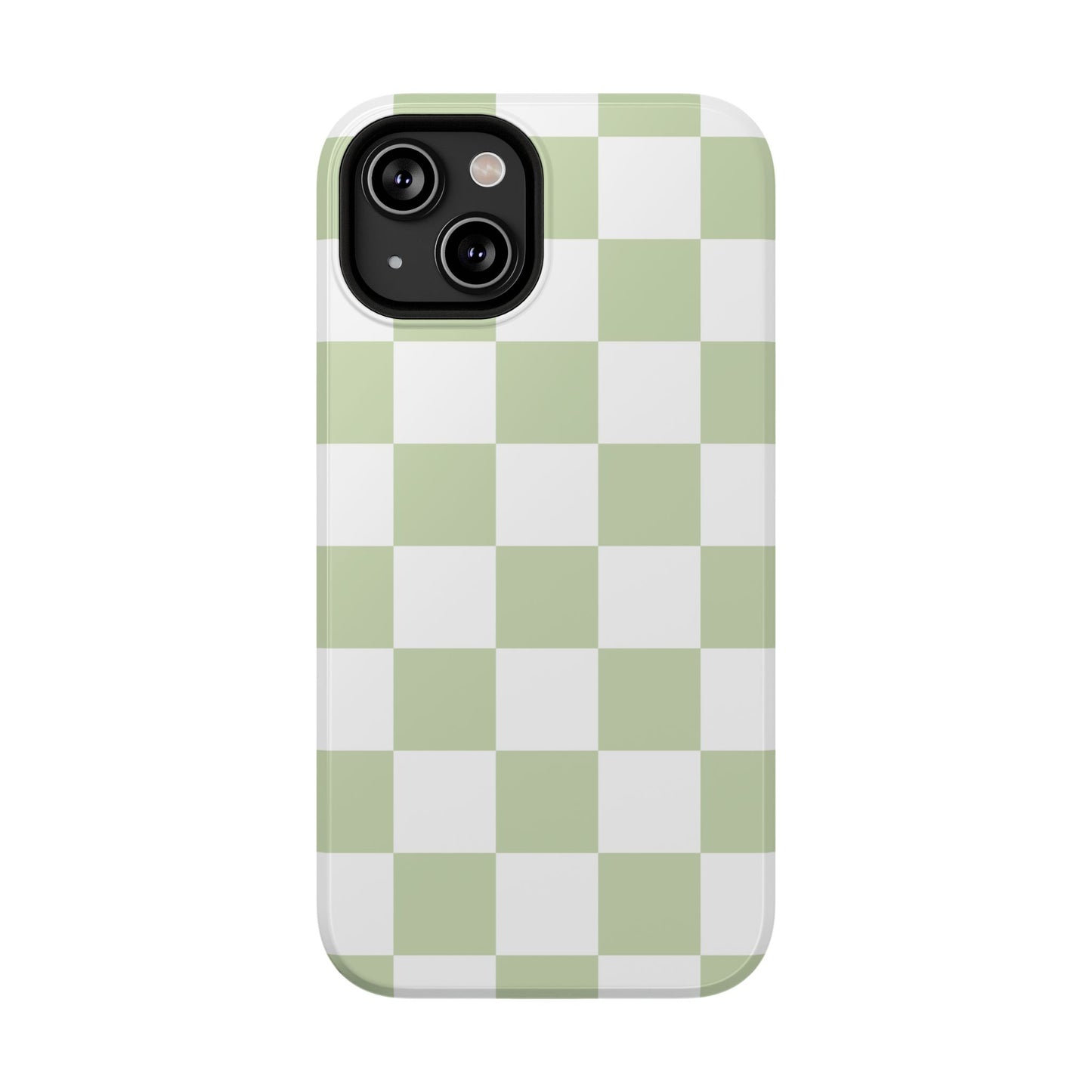 Pastel Green Checkered iPhone Case