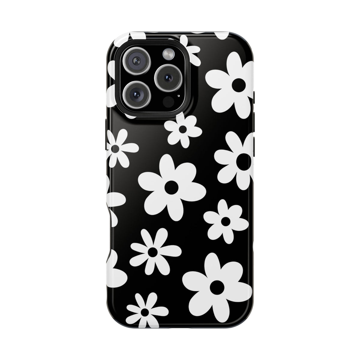 Black Flower Power iPhone Case