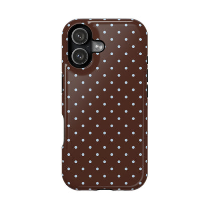 Blue Latte Mini Dots iPhone Case