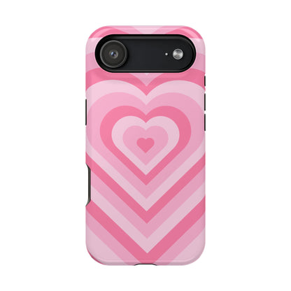 Pink Glowing Hearts iPhone Case