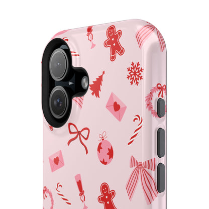 Pink & Red Holiday iPhone Case