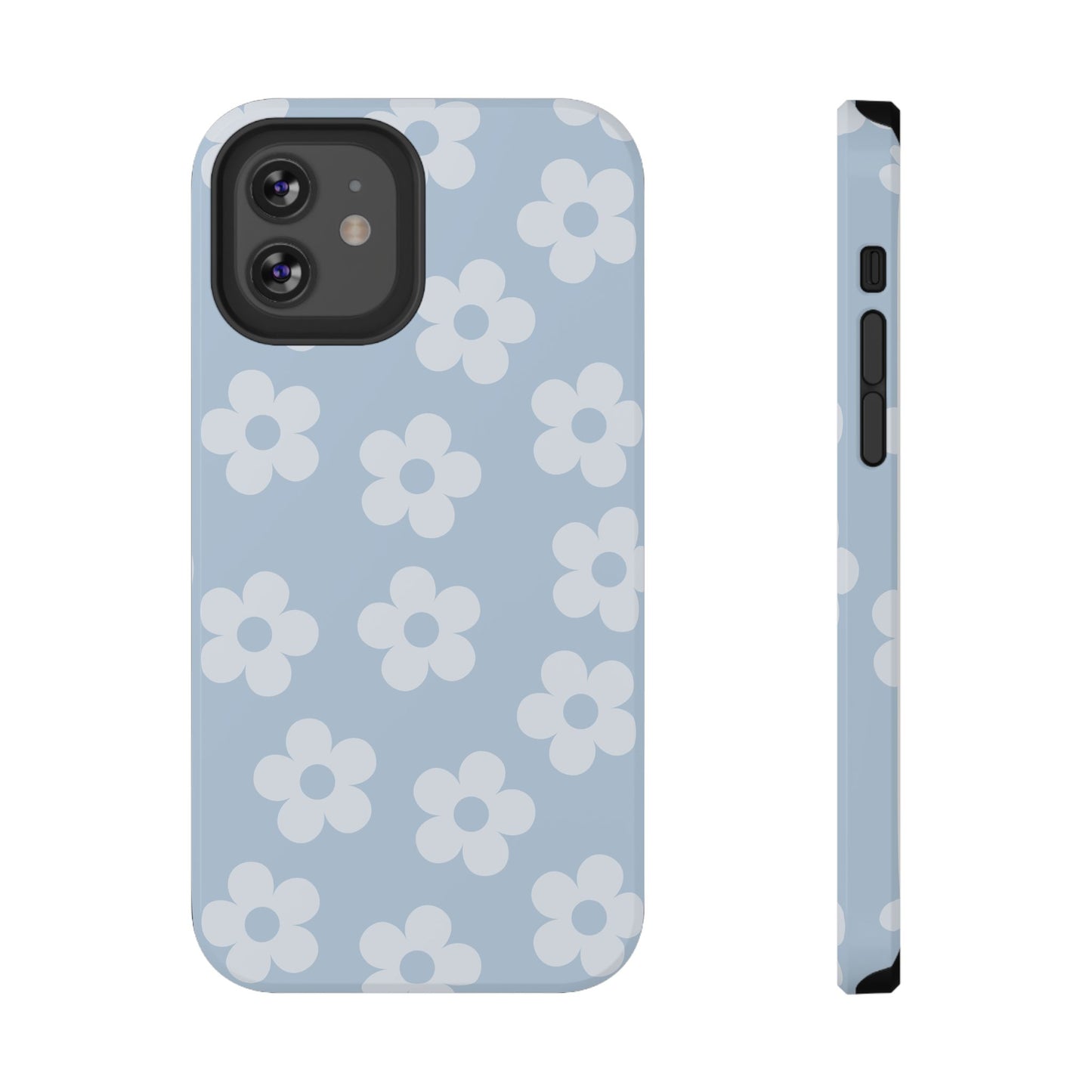 Blue Retro Flowers iPhone Case