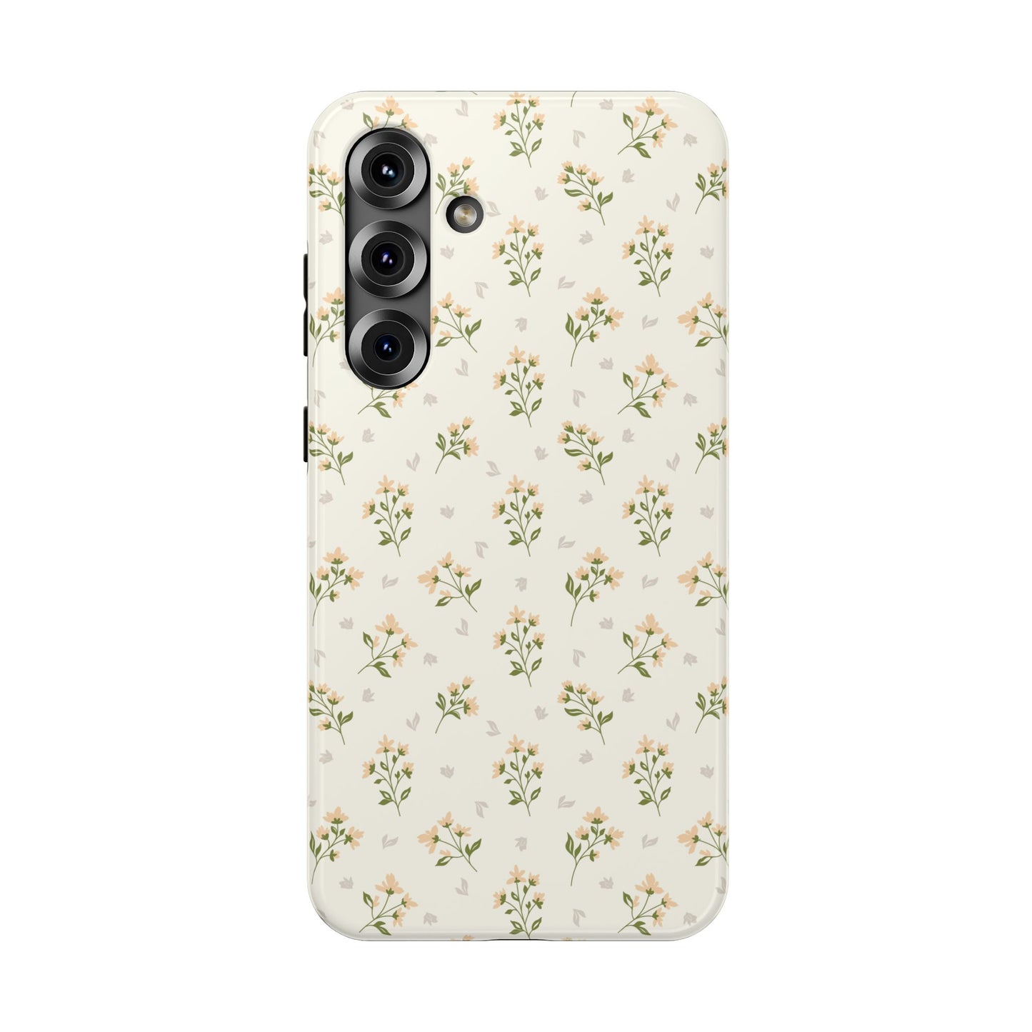 Orange Ditsy Flowers Samsung Case