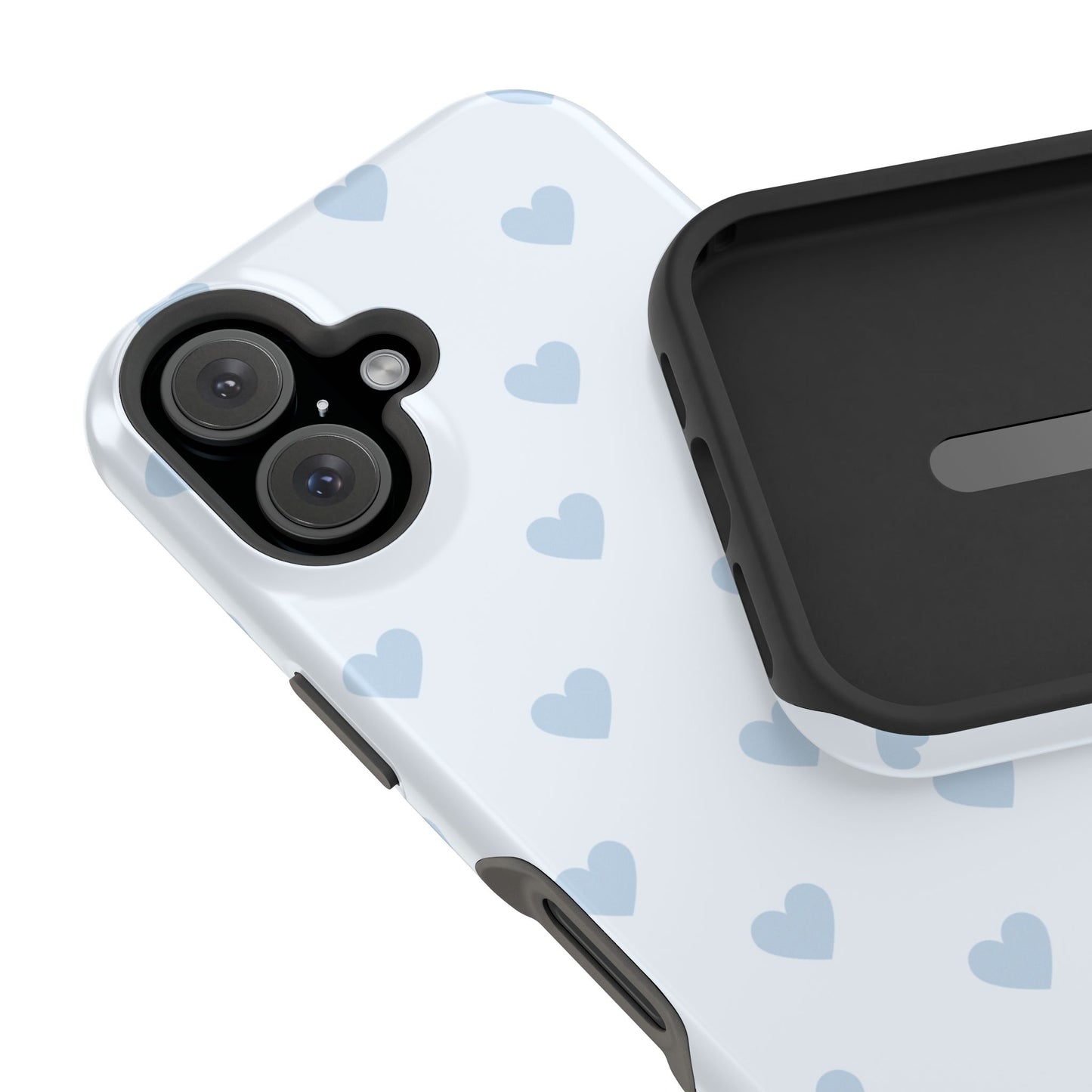 Light Blue Hearts iPhone Case