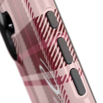 Custom Burgundy Plaid iPhone Case